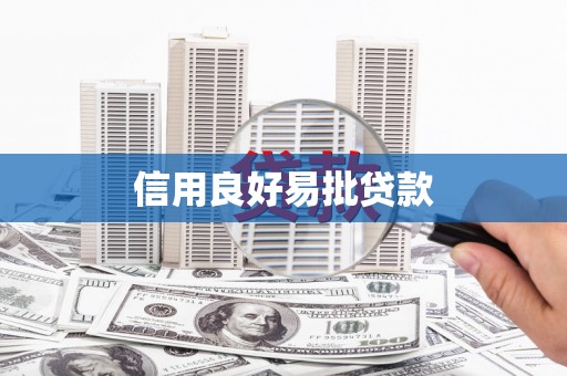 天镇信用良好易批贷款