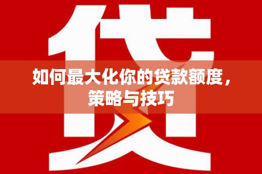 天镇如何最大化你的贷款额度，策略与技巧