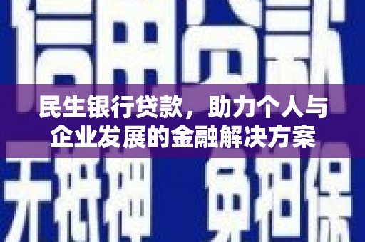 天镇民生银行贷款，助力个人与企业发展的金融解决方案