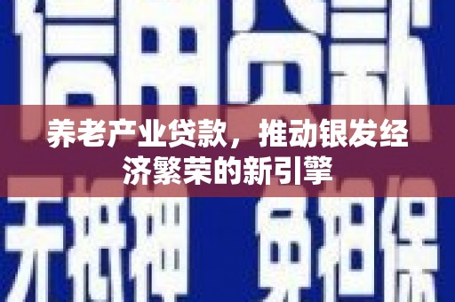 天镇养老产业贷款，推动银发经济繁荣的新引擎