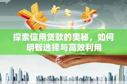 天镇探索信用贷款的奥秘，如何明智选择与高效利用