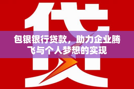 天镇包银银行贷款，助力企业腾飞与个人梦想的实现