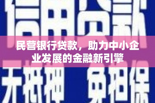 天镇民营银行贷款，助力中小企业发展的金融新引擎