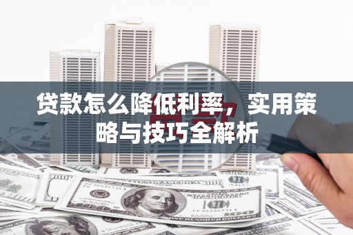 天镇贷款怎么降低利率，实用策略与技巧全解析